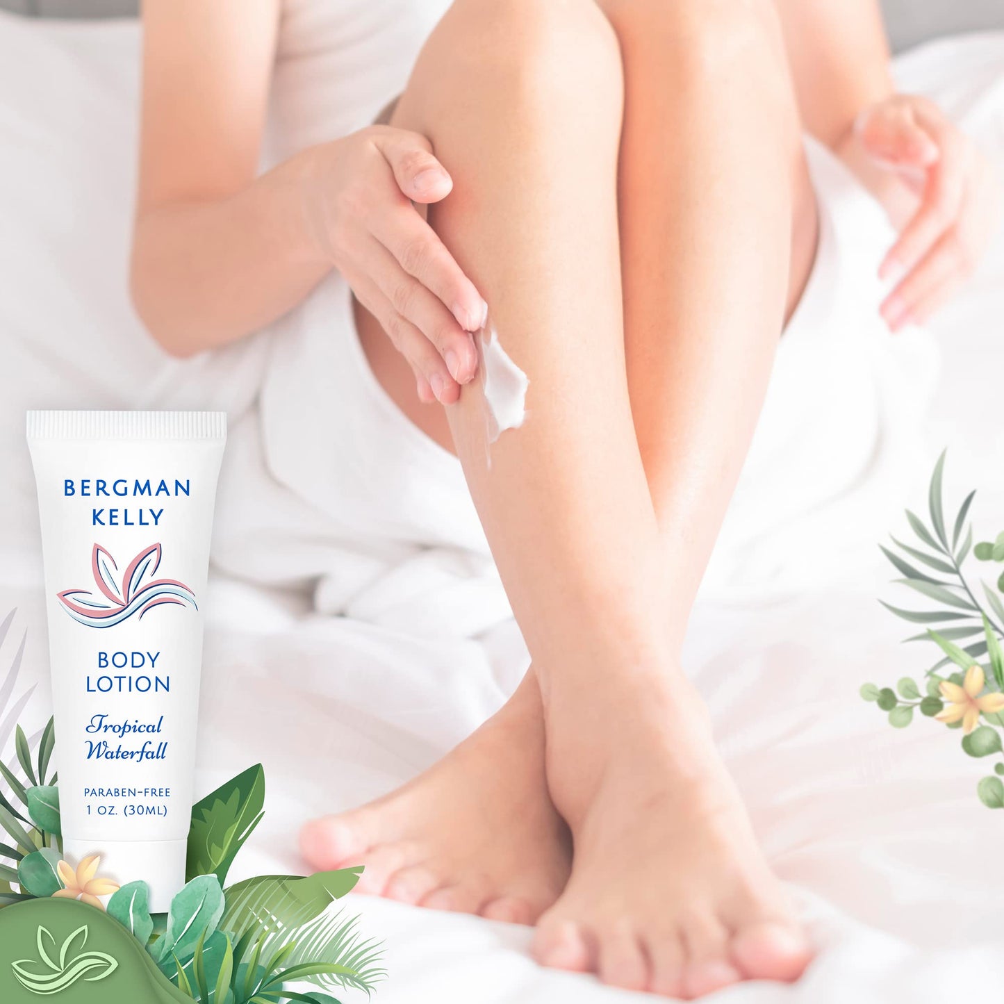 BERGMAN KELLY - Travel Size Lotion - 1 fl oz, 100 PK, Tropical Waterfall - Delight Your Guests w/Invigorating & Refreshing Body Lotion - Quality Mini Beauty & Personal Care BERGMAN KELLY