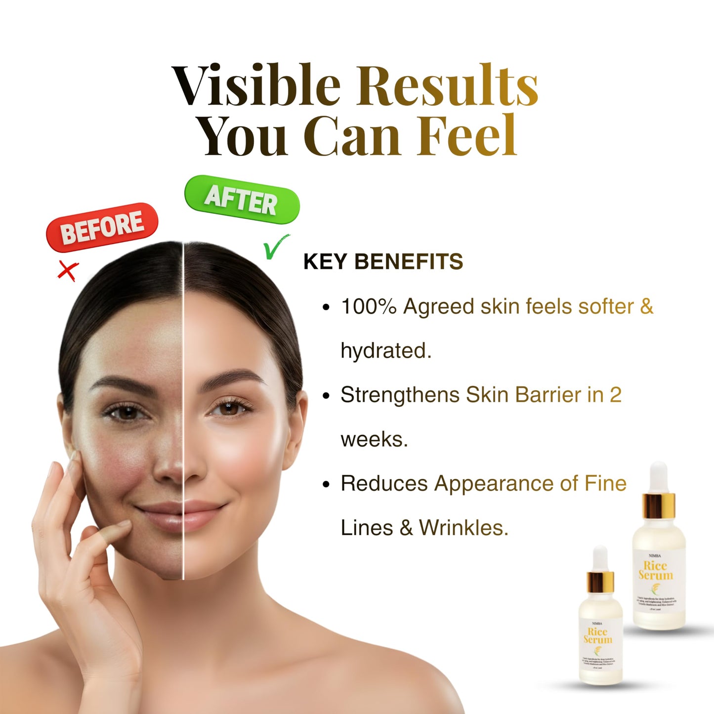 NIMBA Rice Serum for Glass Skin | Premium Anti-Aging Face Serum with Tremella Extract & Sweet Potato | Deep Hydration, Skin Barrier Natural & Handmade Beauty & Personal Care Nimba Cosmetics