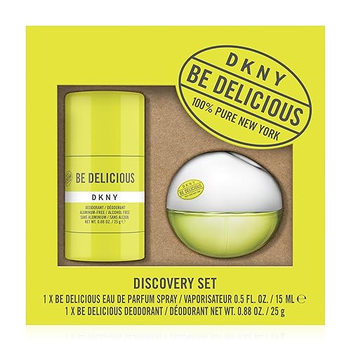 DKNY Be Delicious Discovery Set For Women - Eau de Parfum Mini Spray 0.5 Fl. Oz. & Aluminum Free Deodorant Stick 0.88 Oz. Beauty & Personal Care DKNY