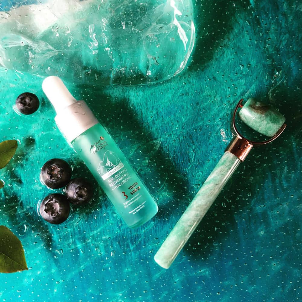 Alaska Glacial Resveratrol + Hyaluronic Acid Anti-Aging Serum for Sensitive & Combo Skin | Firms, Plumps, Smooths Fine Lines | Lightweight Gel Serum Beauty & Personal Care Alaska Glacial Essentials Skincare