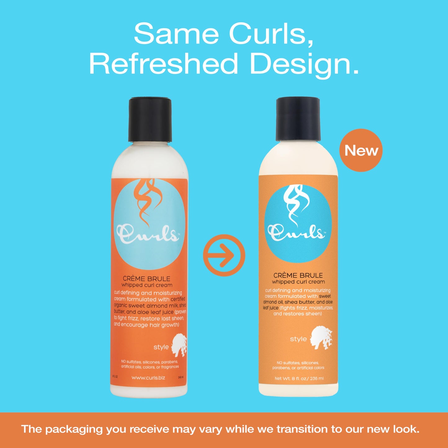 Curls Crème Brule Whipped Sculpting Cream - Dry, Wavy, Curly, and Textured Hair - Fights Frizz and Defines Refresh and Rehydrate, 8oz Beauty & Personal Care Curls