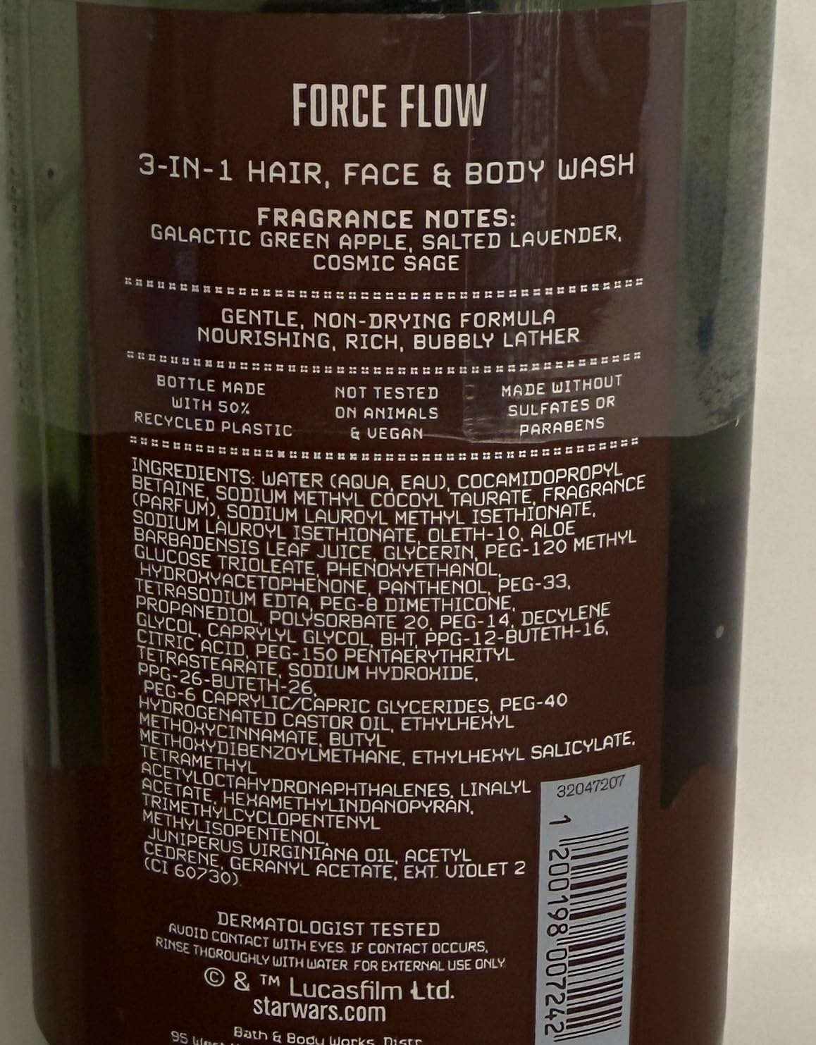 Bath & Body Works Force Flow 3-in-1 Hair Face & Body Wash Beauty and Personal Care Bath & Body Works