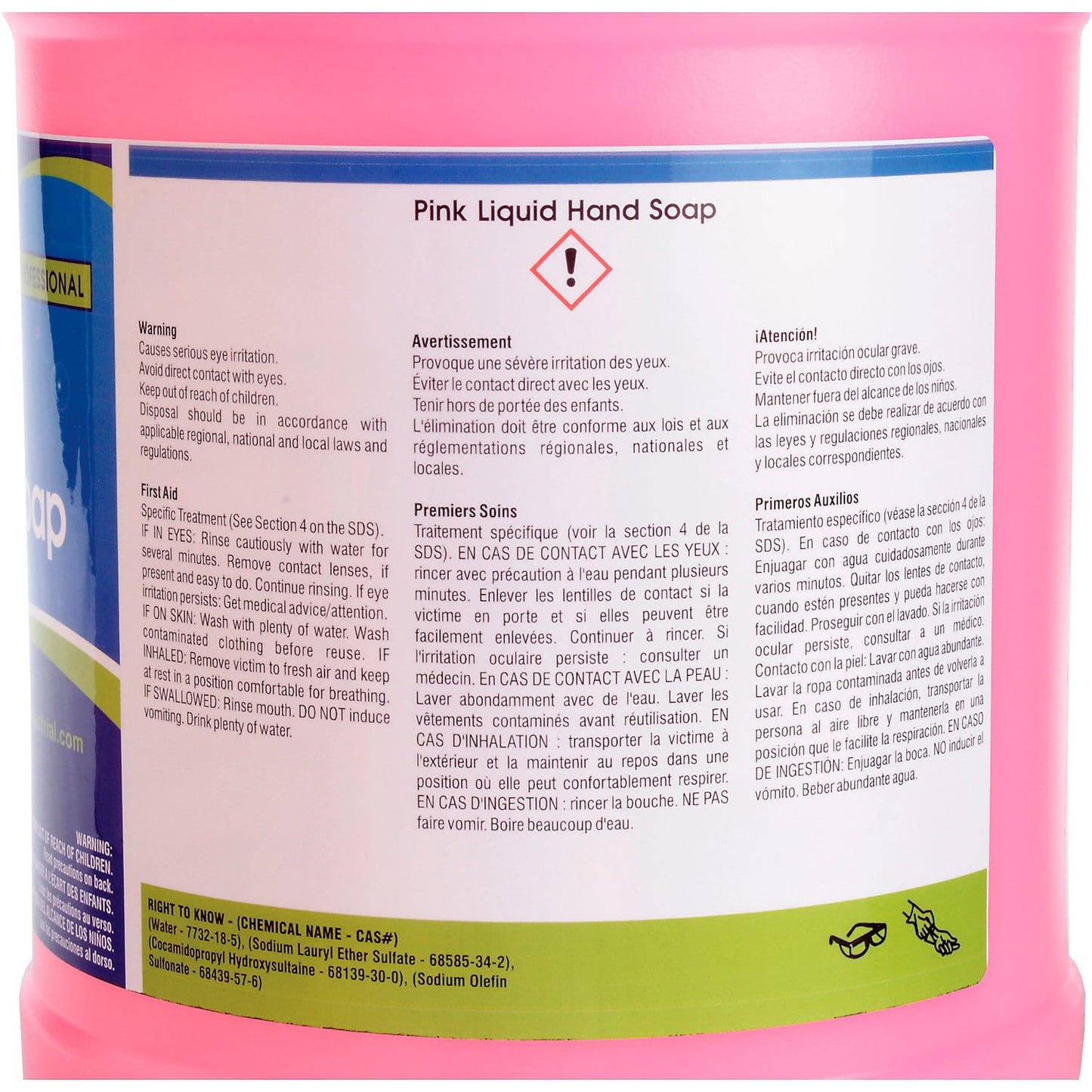 Sim Imports Global Industrial Liquid Hand Soap, Case Of Four 1 Gallon Bottles, Pink Beauty & Personal Care Sim Imports