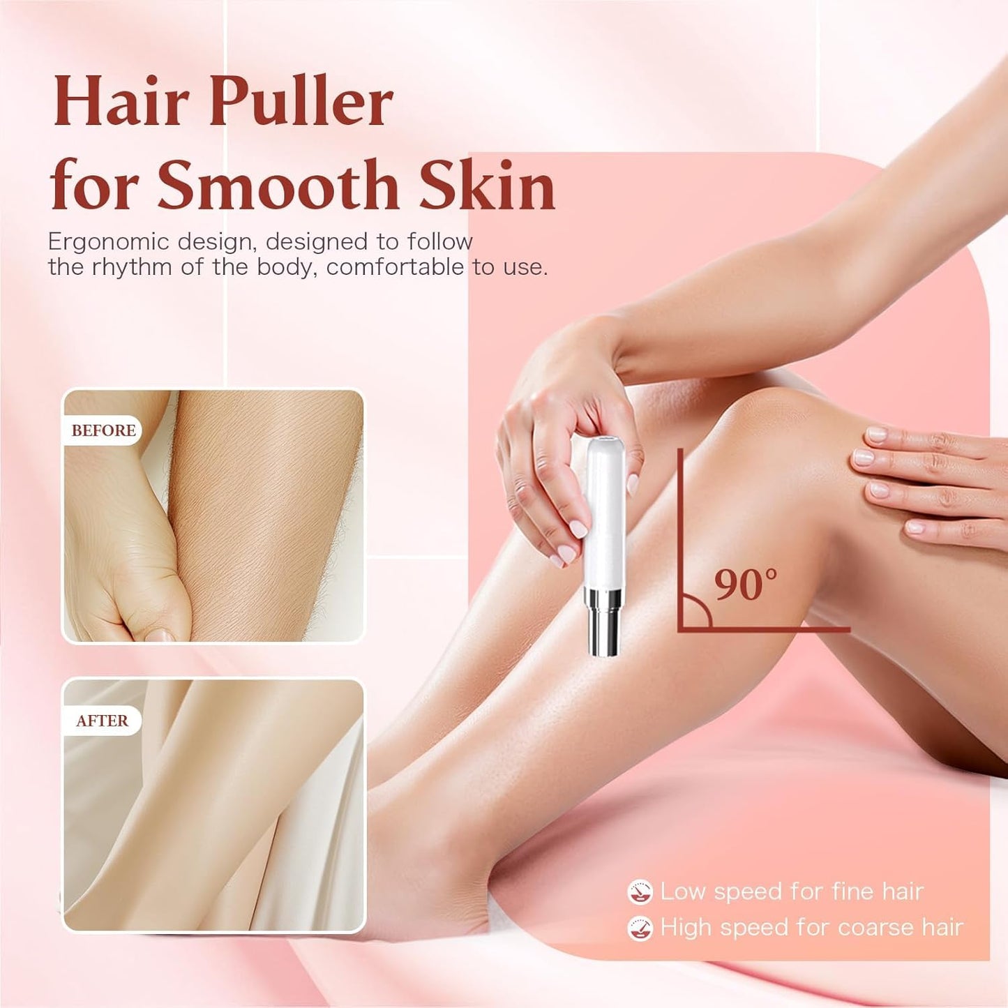 Epilator for Women, 2 in 1 Epilators Hair Remover for Women with LED Light, Smooth Hair Removal USB Rechargeable, Portable Electric Painless Shaver Beauty and Personal Care BEAUZMO
