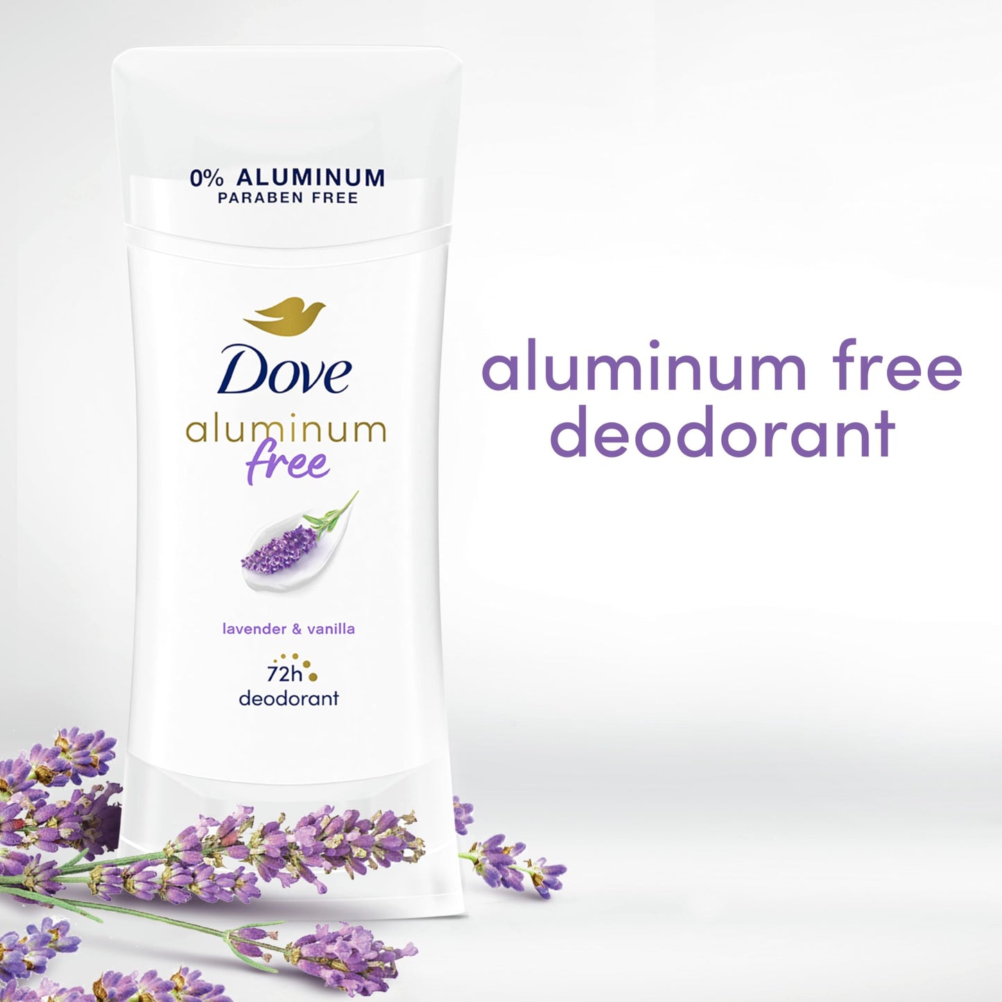 Dove 0% Aluminum Deodorant Stick Non irritating for Underarm Care Lavender and Vanilla Kindest Aluminum free 2.6 oz Beauty and Personal Care Dove