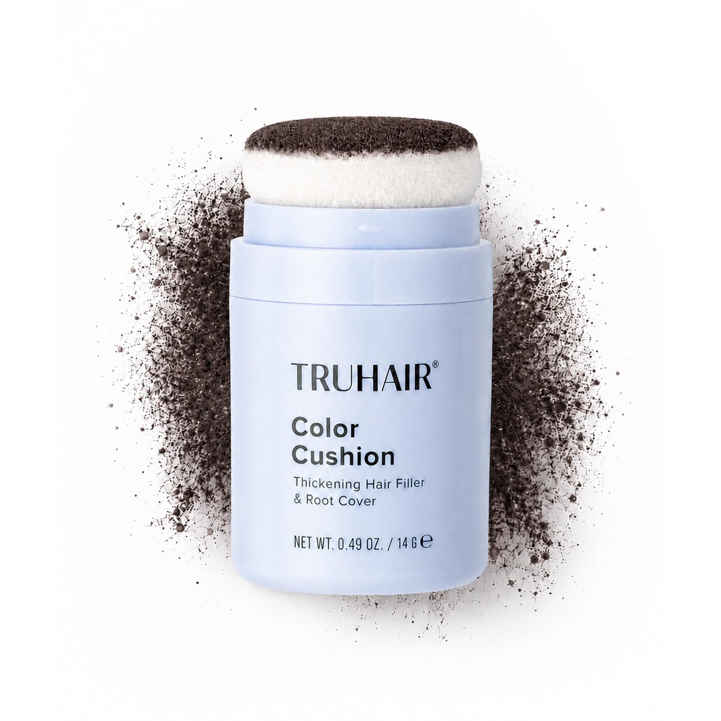 TRUHAIR Color Cushion Thickening Hair Filler & Root Cover Up Powder - Oil Absorbing Hair Fibers for Thinning Hair - Instant Volume, Gray Coverage Beauty & Personal Care Truhair