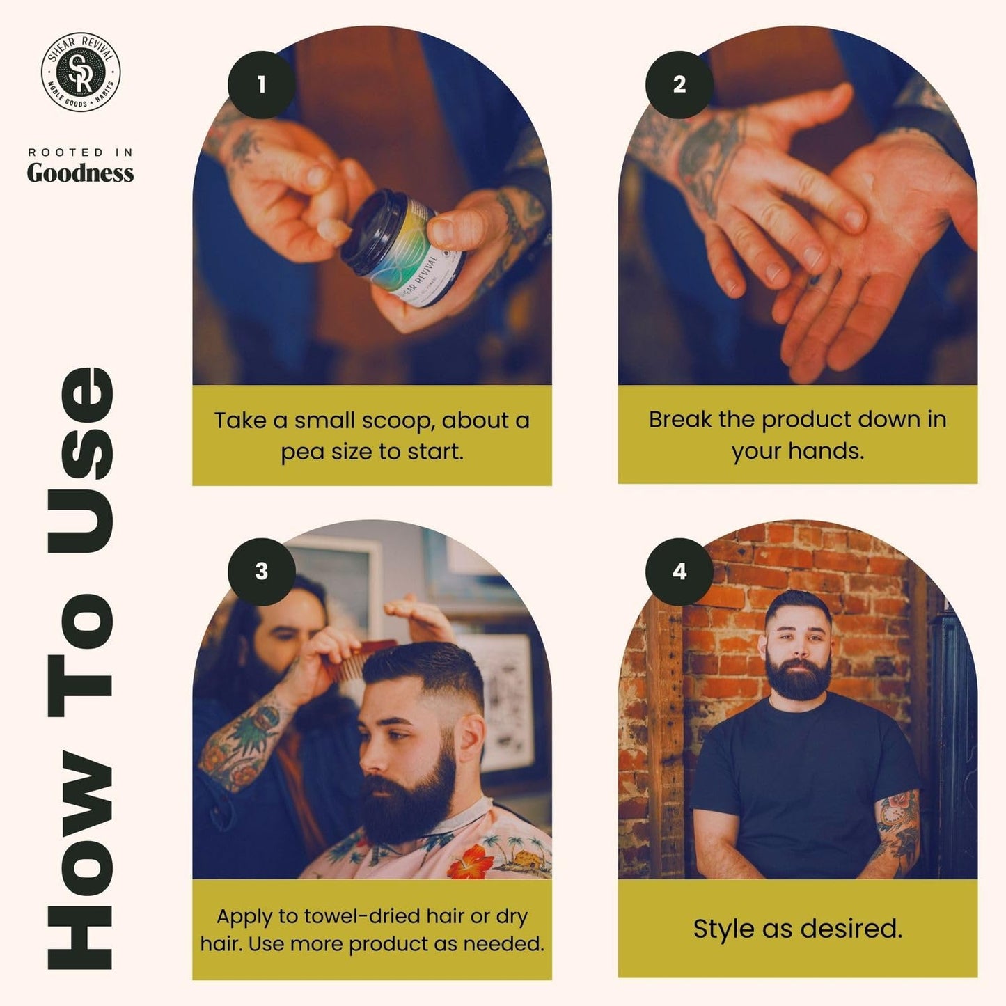 Shear Revival Younger Days Gel Pomade for Men & Women - Vegan, Medium Hold, Natural Finish for All Hair Types, Mandarin & Vanilla Scent, Travel Beauty & Personal Care Shear Revival
