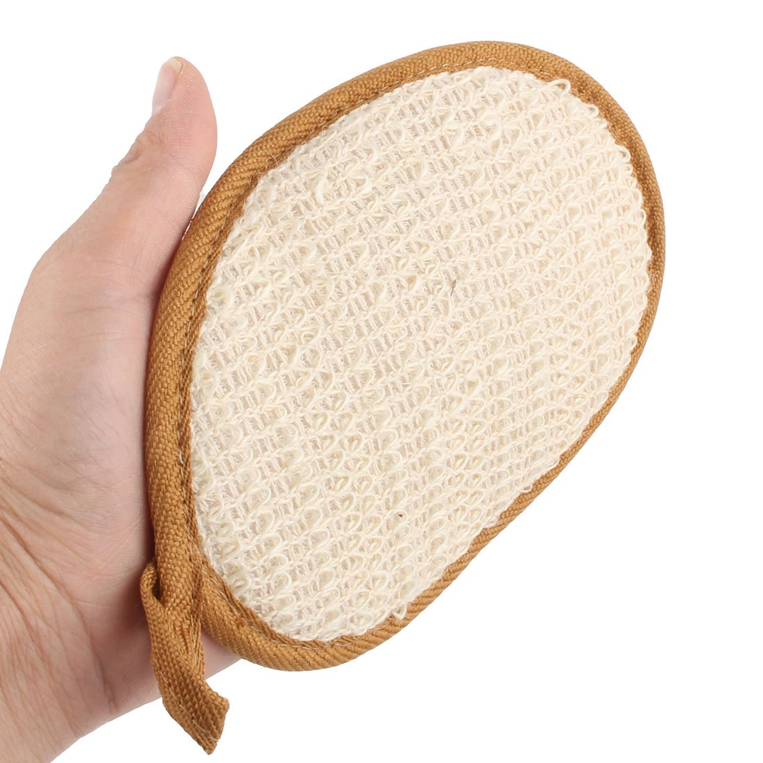 Ruilogod Cotton Linen Home Oval Body Cleaning Washing Scrubber Shower Sponge Pad Pouf (id: ed0 05c 6e8 935 572 Beauty and Personal Care Ruilogod