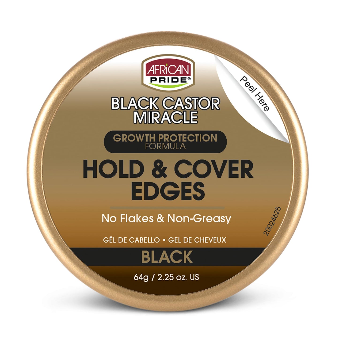 African Pride Black Castor Miracle Hold & Cover Edges Hair Gel with Black Castor Oil & Coconut Water Edge Control for Braids, Locs, Slick Styles Beauty & Personal Care African Pride