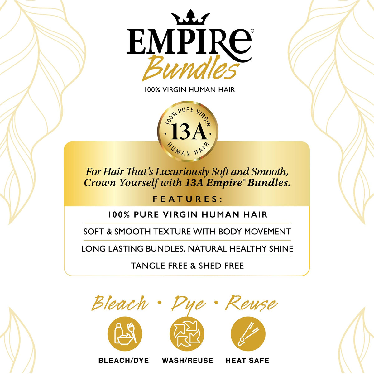 Sensationnel Empire Bundles Multi-Straight,14 16 18 inch, NATURAL