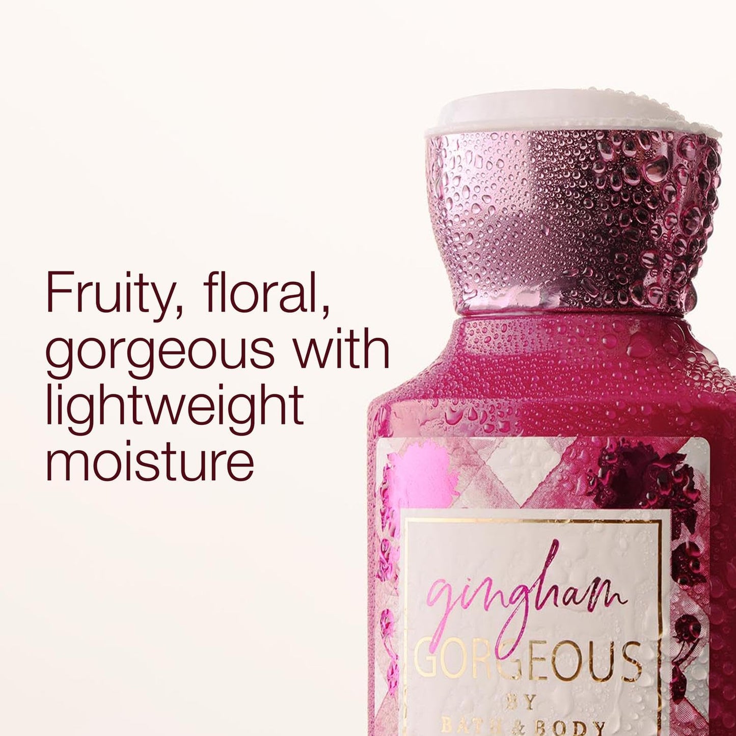 Bath & Body Works Gingham Gorgeous Body Lotion, Lightweight Daily Moisturizer with Shea Butter & Coconut Oil - Pink Strawberries, Peony Blooms Beauty & Personal Care Bath & Body Works