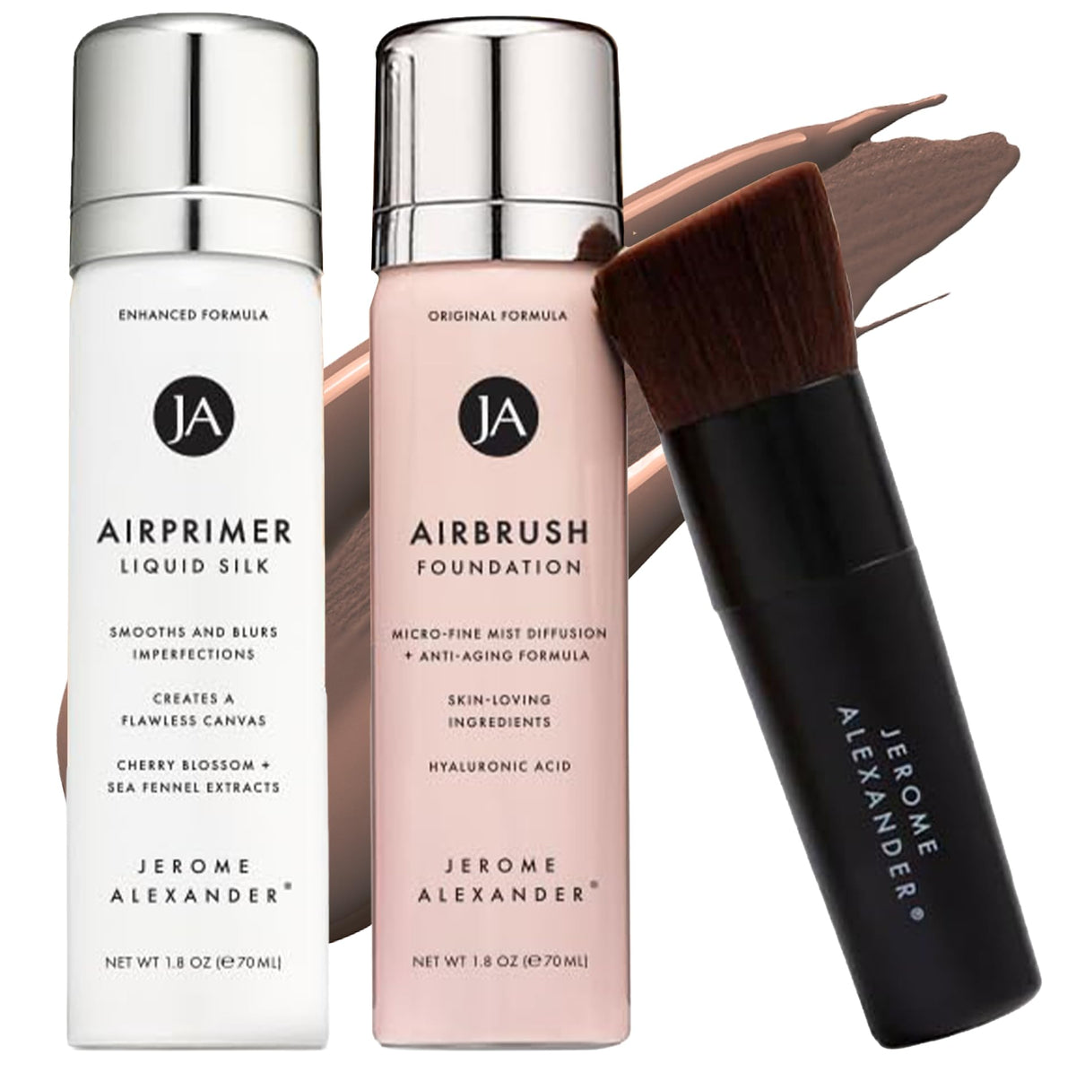 Jerome Alexander Airbrush Foundation & AirPrimer 3pc Set - Dark