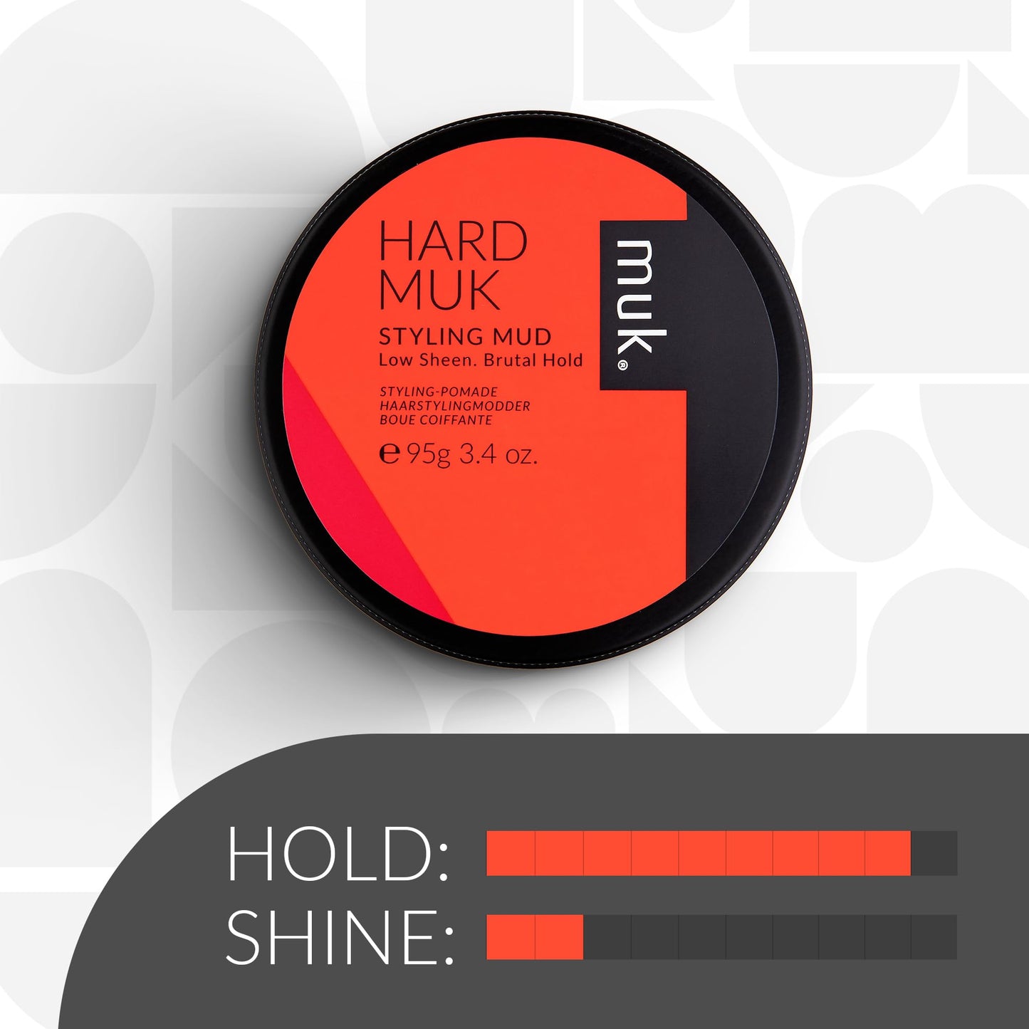 Muk Haircare Styling Mud - Hard Hold, Low Sheen Finish Hair Product for Men - 3.4oz Beauty & Personal Care MUK.