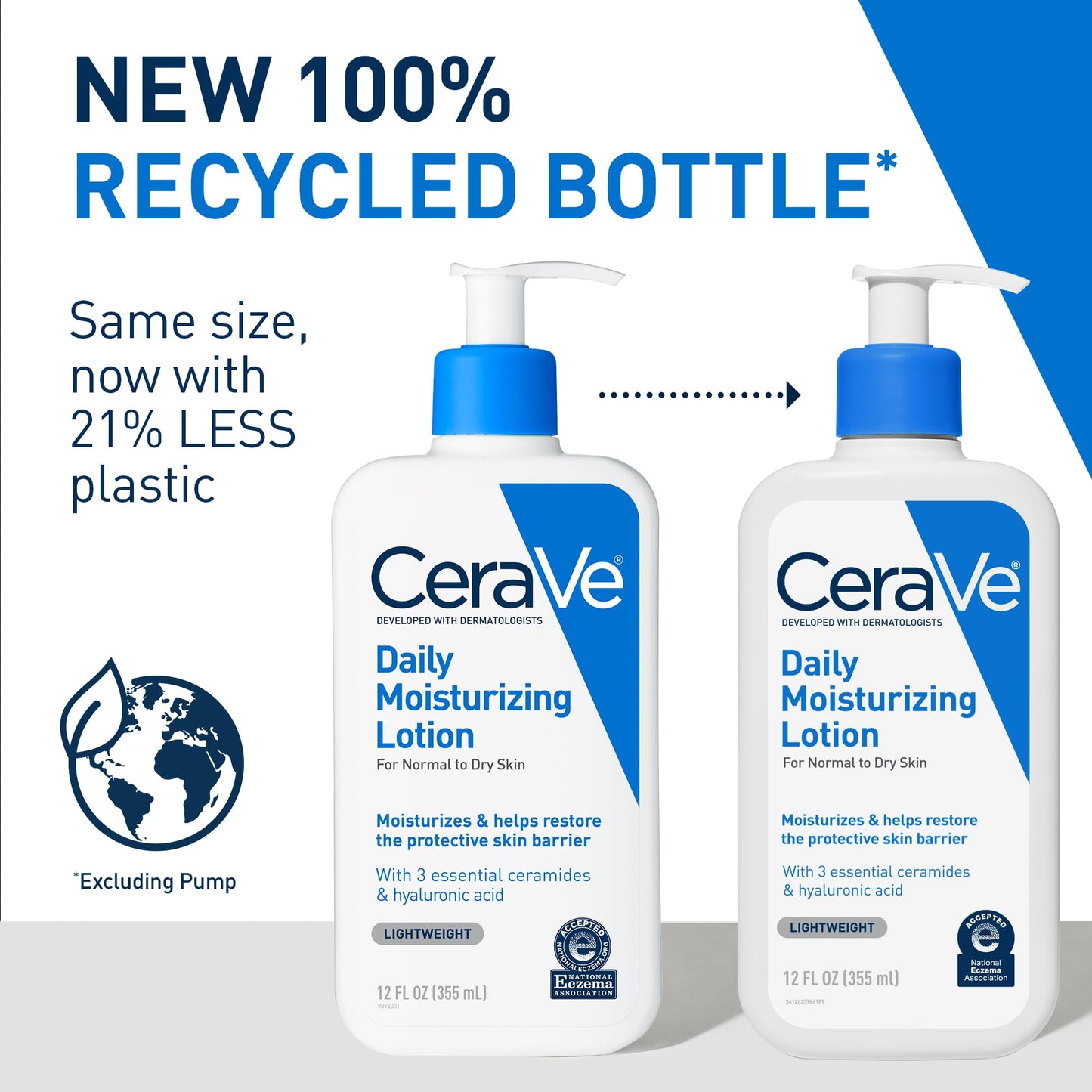 CeraVe Daily Moisturizing Lotion for Dry Skin | Body Lotion & Facial Moisturizer with Hyaluronic Acid and Ceramides | Fragrance Free 12 oz with 1.89oz Beauty & Personal Care CeraVe