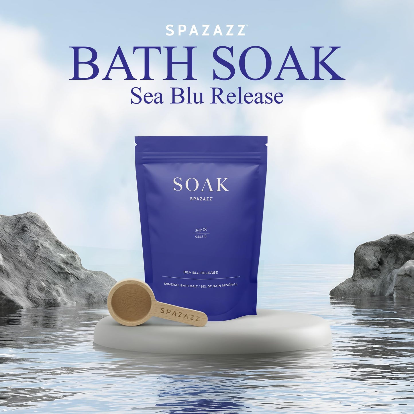 Spazazz Dead Sea Bath Salts with Magnesium & Arnica - Aromatherapy Mineral Bath Soak for Relaxation. Bathtub Soaking Salts - 33.3oz Salt Crystals Beauty and Personal Care Spazazz