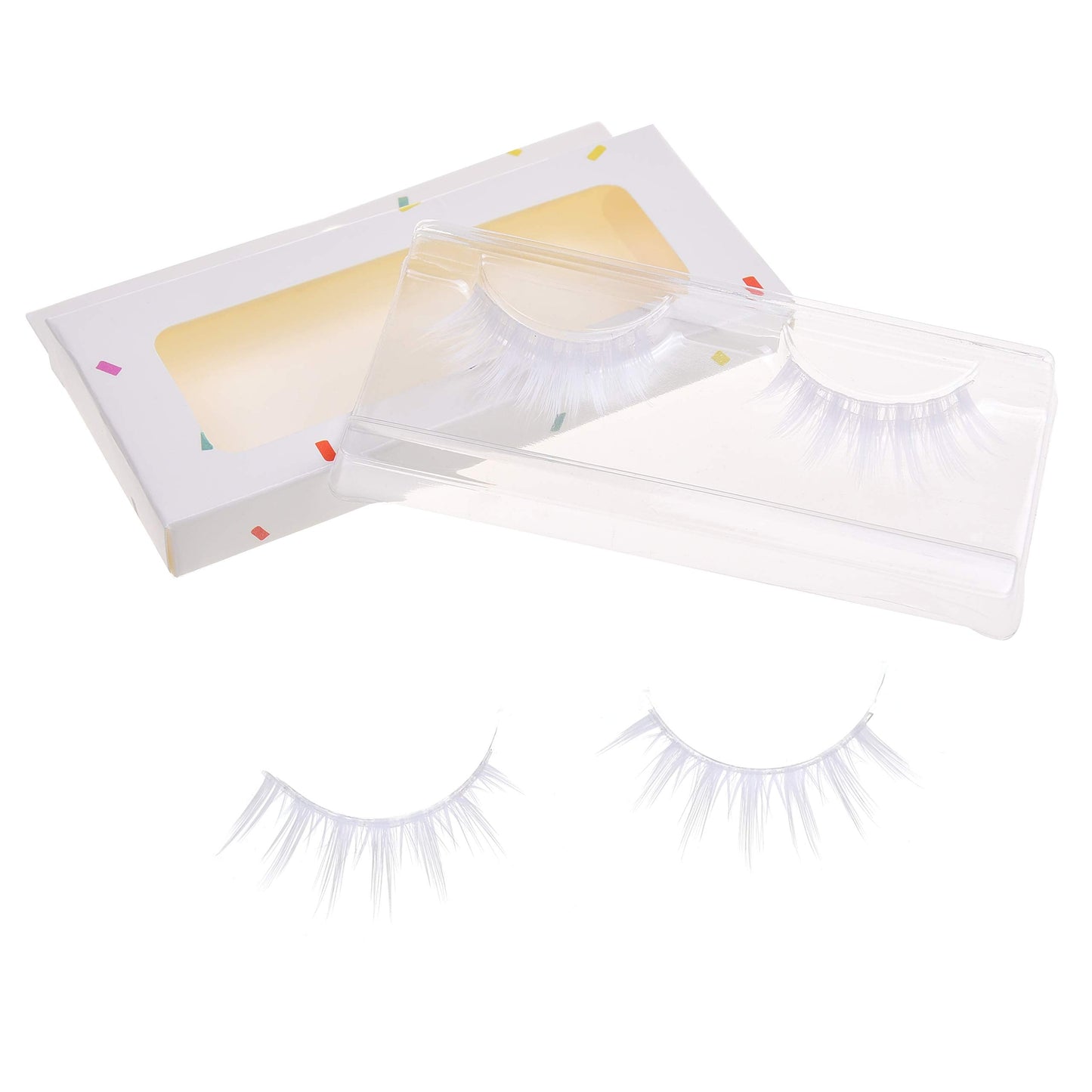 Kare & Kind White False Eyelashes - Lightweight and Natural Looking Fake Extensions - Ideal for Cosplays, Masquerades, Costume Parties, Photoshoots Beauty & Personal Care Kare & Kind