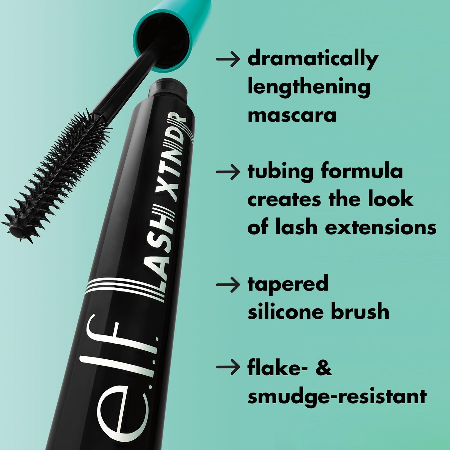 e.l.f. Lash XTNDR Mascara, Made With Tubing Technology For The Look Of Lash Extensions, Clump & Flake Free, Vegan , Deep Brown Beauty & Personal Care e.l.f.