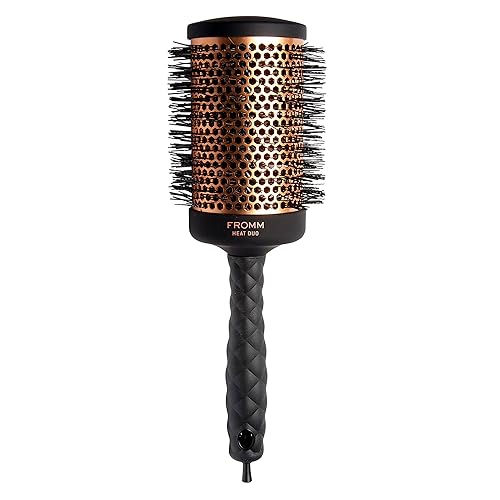 Fromm Heat Duo Copper x Ceramic 2.5" Round Brush for Expert Blowouts and Faster Hair Drying, Roller Hairbrush for Anti-static Styling, Smoothing Beauty & Personal Care Fromm
