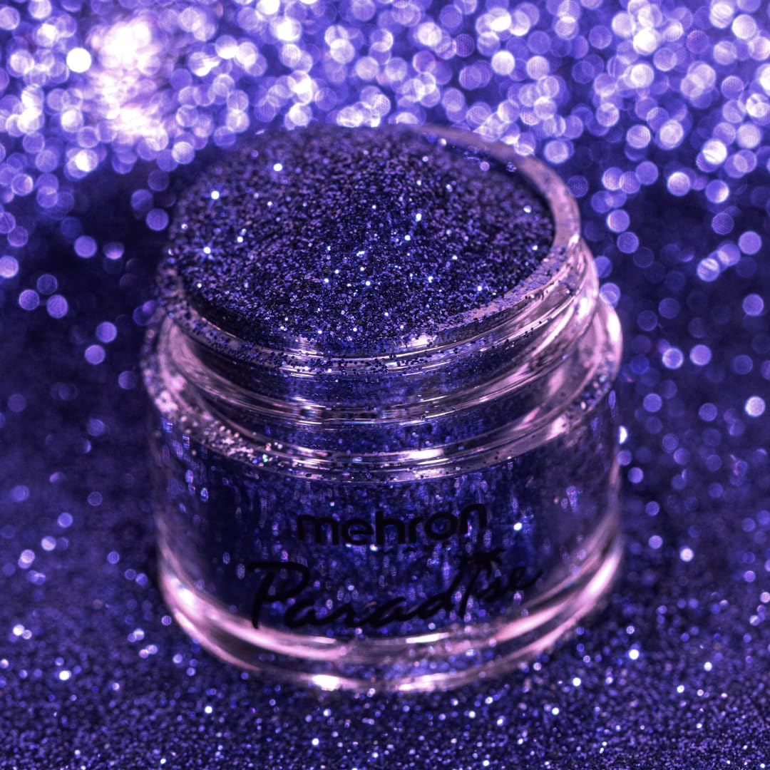 Mehron Makeup Paradise Glitter FX | Professional Cosmetic for Makeup & Art | Vibrant & Shimmering Loose Glitter .25 oz (7 g) (Purple) Beauty & Personal Care Mehron