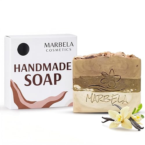 Marbela Cosmetics Handmade Soap Bar - Made in USA, Vegan Friendly, Palm Oil Free, Natural Bar Soap - Face & Body Soap for Daily Skin Care Beauty & Personal Care Marbela