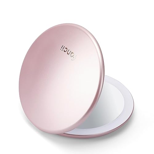 Fancii Taylor LED Lighted Travel Makeup Mirror, Rechargeable with 10x/1x Magnifying & 3 Light Settings - Compact, Portable, Large 5” Wide Hand Mirror Beauty & Personal Care Fancii