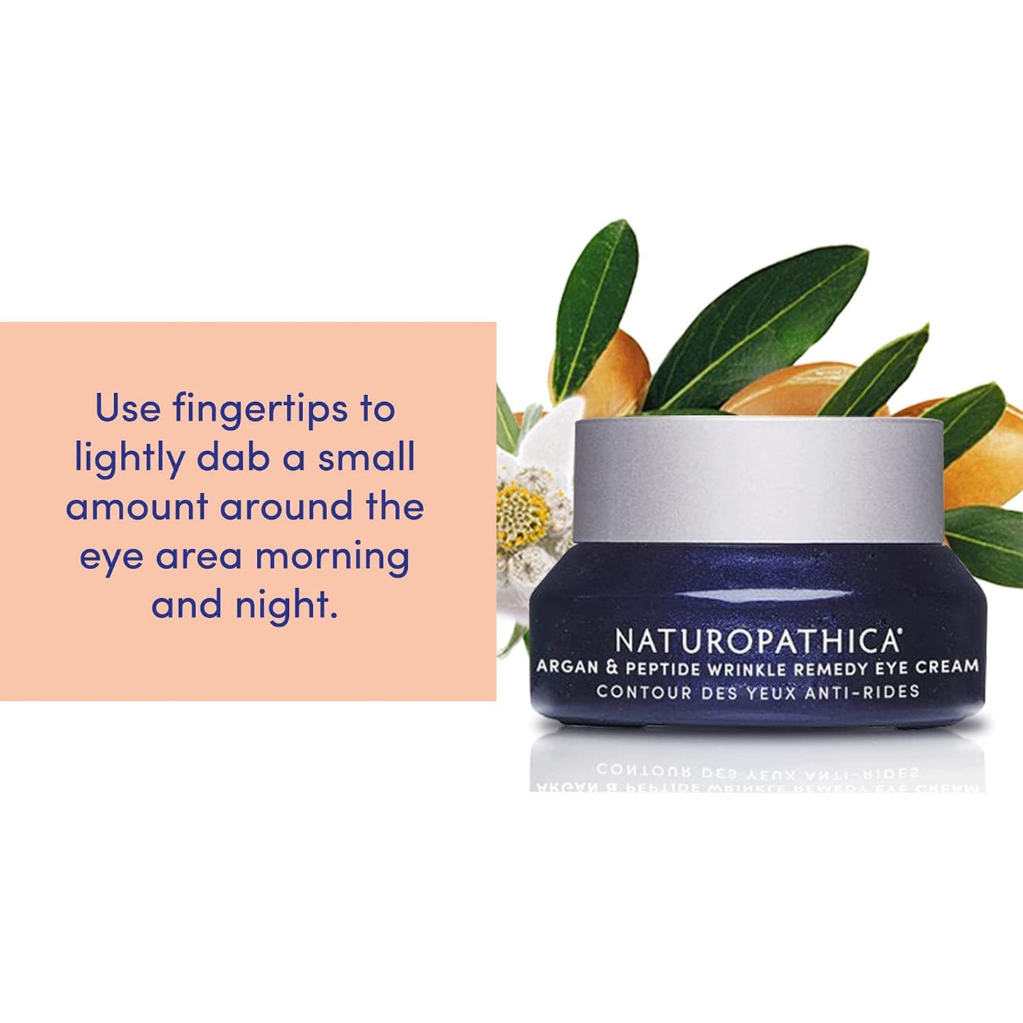 Naturopathica Argan & Peptide Wrinkle Remedy Eye Cream, Daily Under Eye Cream to Help Reduce Puffy Eyes and Hydrate Skin, Firming Eye Cream to Help Beauty and Personal Care Naturopathica