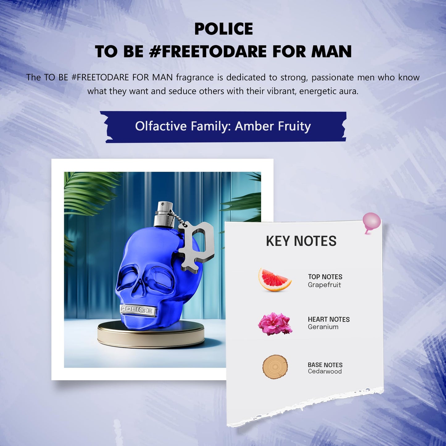 Police TO BE #FREETODARE MAN 4.2 oz - EDT Body Spray, Long Lasting Cologne for Men - Amber and Fougère Scent - Charismatic and Energizing, Fresh Beauty & Personal Care Police