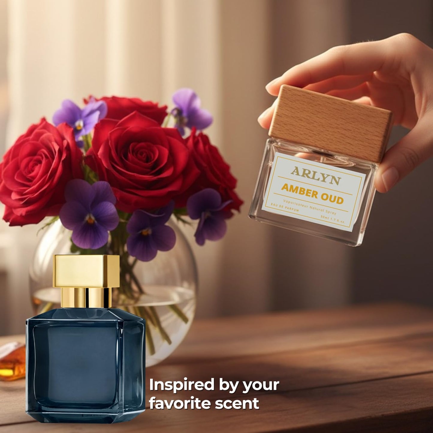 ARLYN Amber Oud Eau De Parfum Inspired by M.FK Ood Satti.en M.od, Long-Lasting Perfume for Men and Women, Vegan & Eco-Conscious with Clean Beauty & Personal Care ARLYN BY BELLEVUE PARFUMS