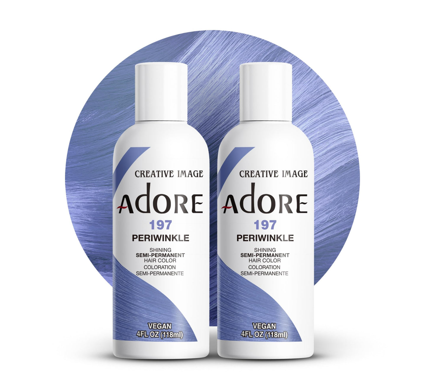Adore Semi Permanent Hair Color (197 Periwinkle) (2 Pack) | Vegan & Cruelty-Free Blue Hair Dye | No Ammonia, No Peroxide, No Alcohol | 4 Fl Oz Beauty & Personal Care Adore