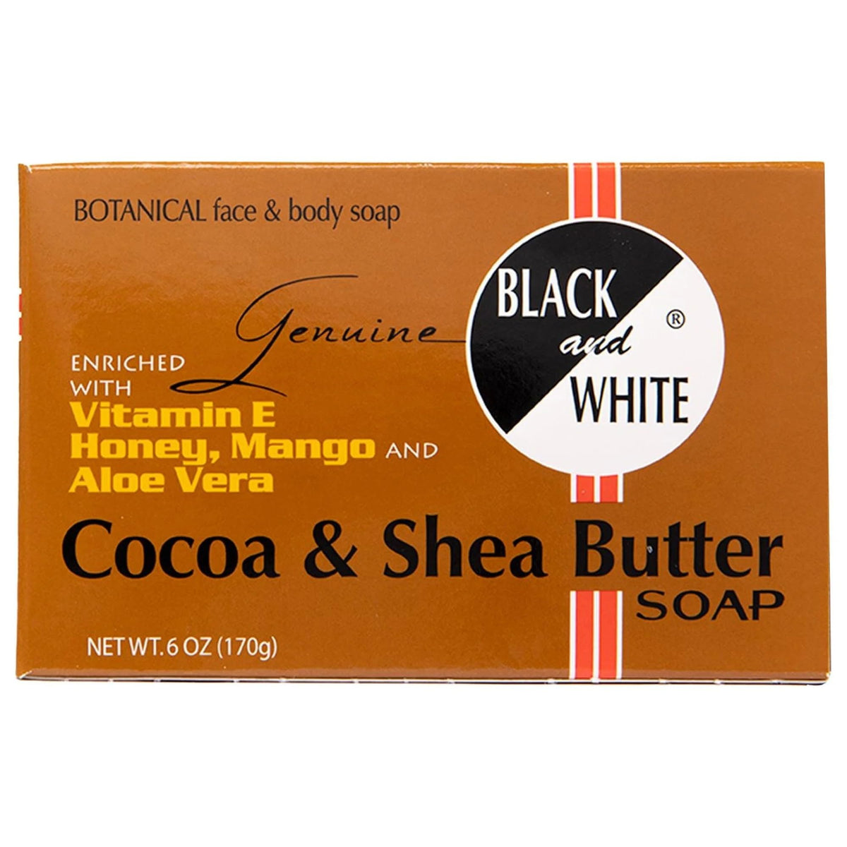 Black and White Cocoa & Shea Butter Soap 6.1 oz Beauty & Personal Care Black and White