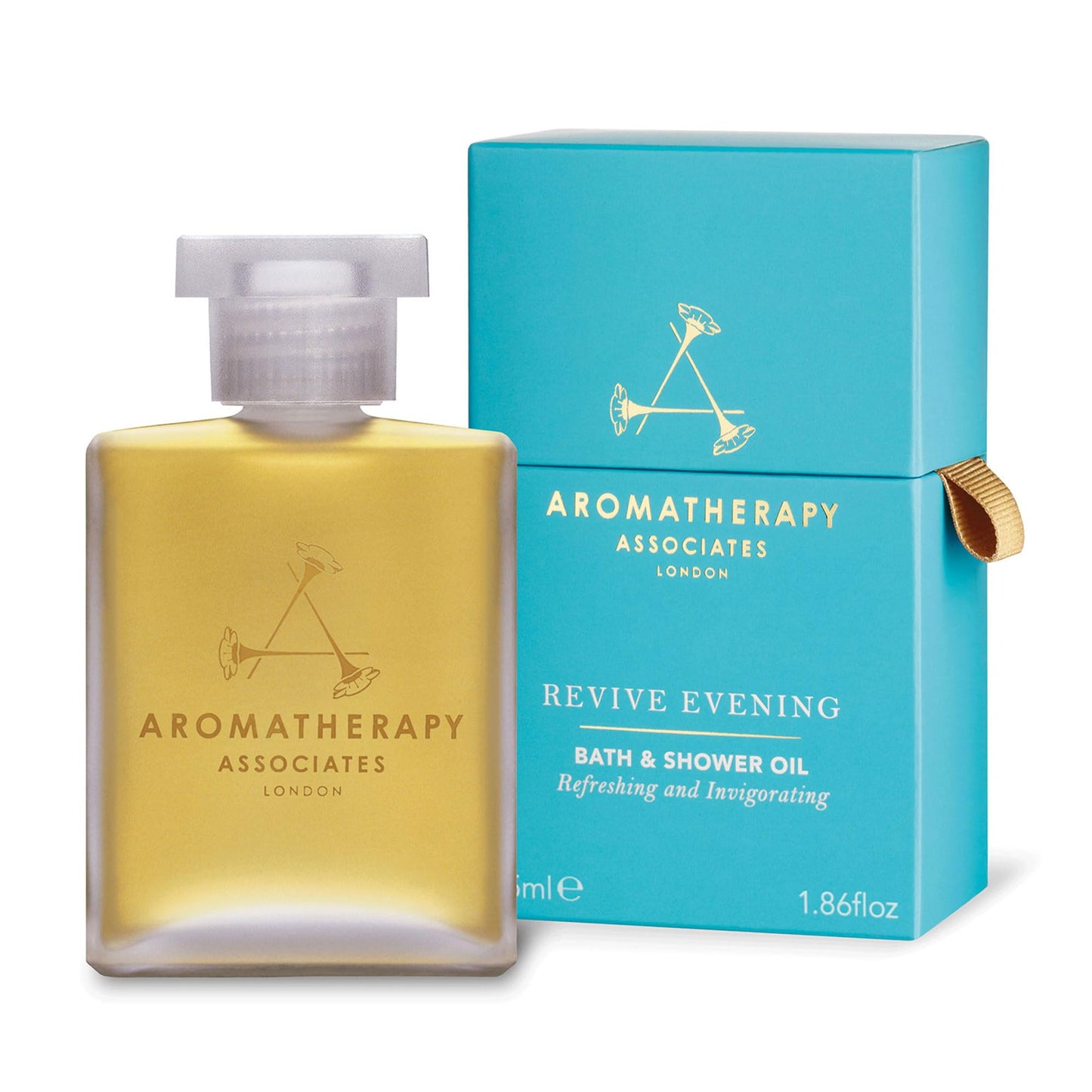 Aromatherapy Associates Revive Evening Bath and Shower Oil - Natural Hydrating Oil with 3 Essential Oils to Refresh Mind, Body, and Spirit (1.86 oz) Beauty and Personal Care Aromatherapy Associates