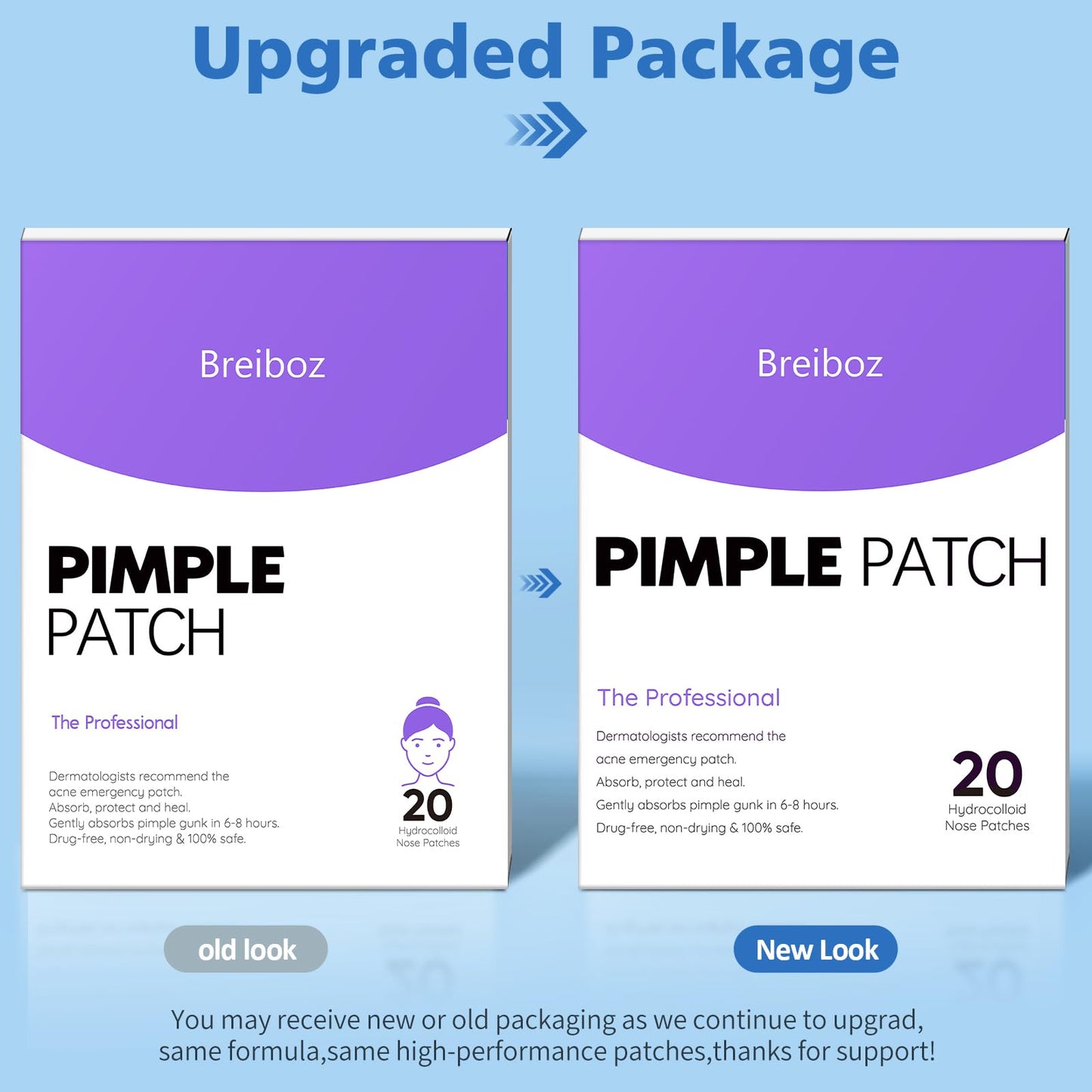 Breiboz Pimple Patches for Nose, Nose Pore Patches, XL Hydrocolloid Acne Patches Cover Zit Blemishes & Absorb Oil with Tea Tree, Salicylic Acid & Cica Beauty & Personal Care Breiboz