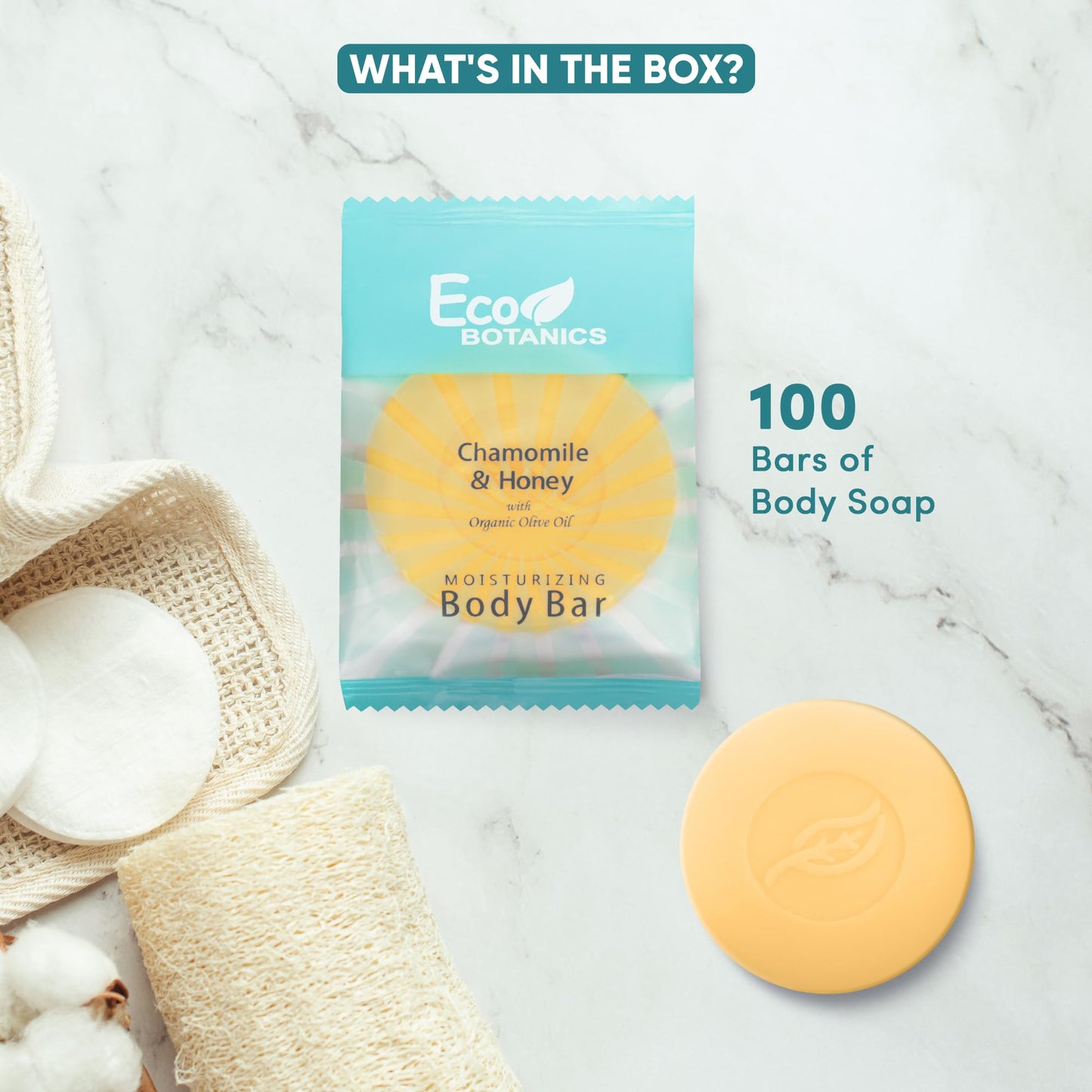 Eco Botanics Travel Size Hotel Toiletry Set 100 Count 0.85 oz Bottles Guest Amenities for Vacation Rentals and Short Term Rentals Paraben Free White Beauty & Personal Care Eco Botanics