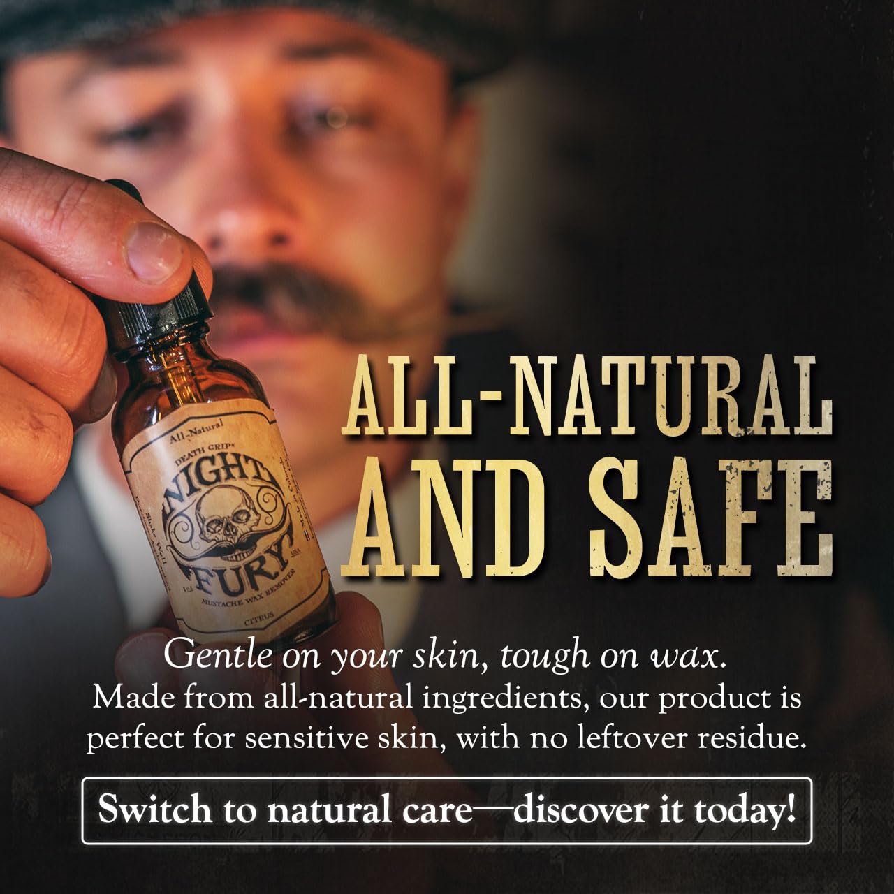 THE VINTAGE GROOMING CO. Mustache Wax Remover Night Fury Oil by Death Grip - Get Wax Out Of Your Handlebar Moustache Or Beard | Mustache Cleaner Kit Beauty & Personal Care THE VINTAGE GROOMING CO.