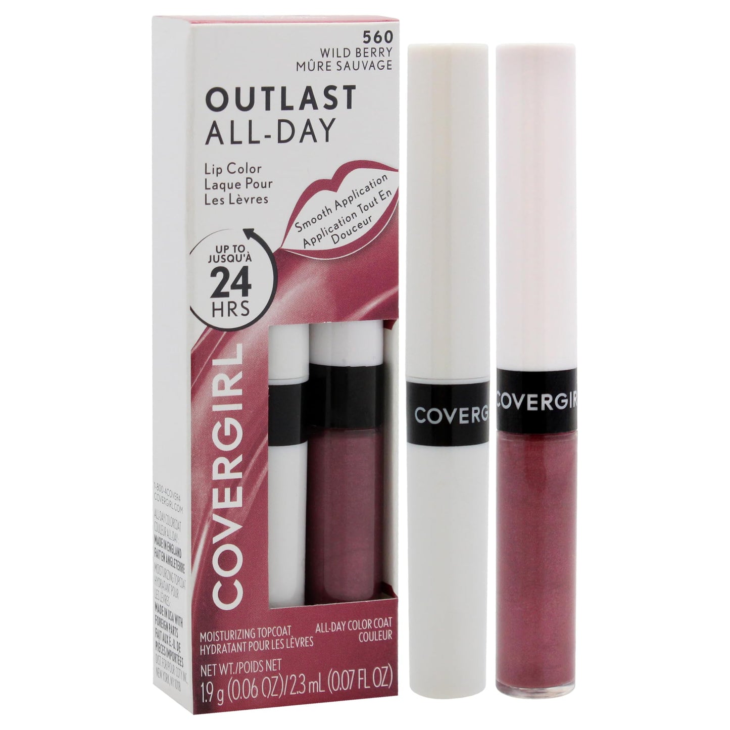 Covergirl Outlast All-Day Lip Color With Topcoat, Wild Berry Beauty & Personal Care COVERGIRL