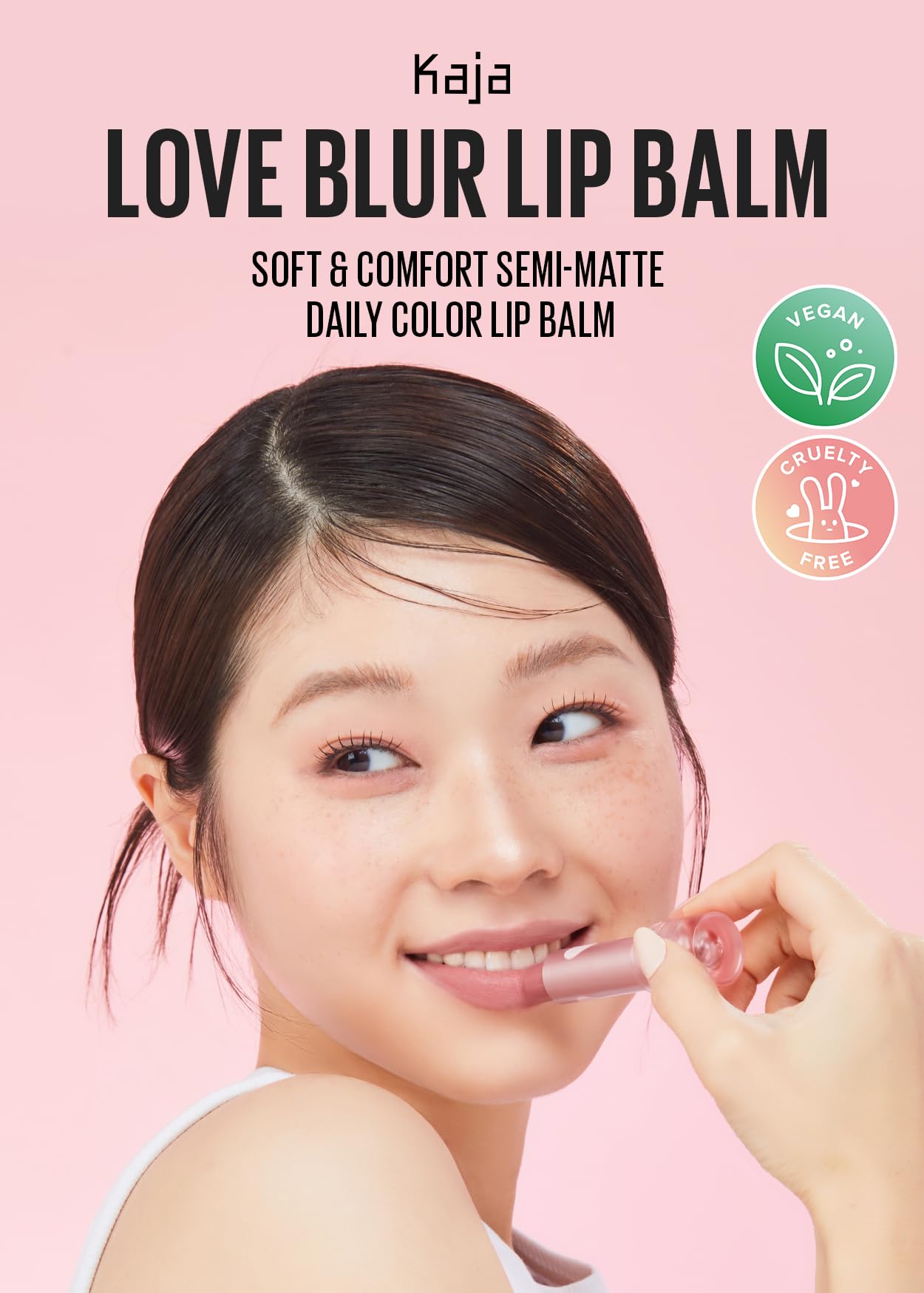Kaja Love Blur Lip Balm - 02 Sweet Bestie - Soft & Comfort Semi-Matte Blurring Daily Color - Shea Butter, Avocado Oil, Citrus Unshiu Peel Extract Beauty and Personal Care Kaja