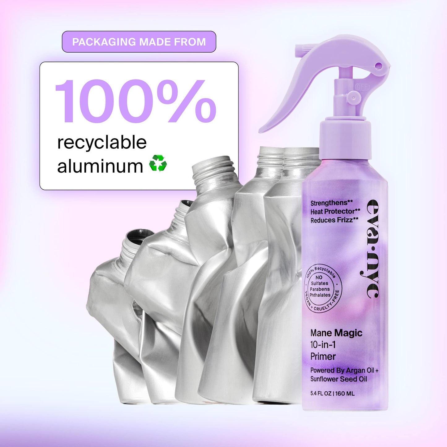 Eva NYC Mane Magic 10-in-1 Primer – Heat Protectant Spray with Argan & Sunflower Oil, Sulfate/Paraben Free Hair Care, 5.4 fl oz Beauty & Personal Care EVA·NYC