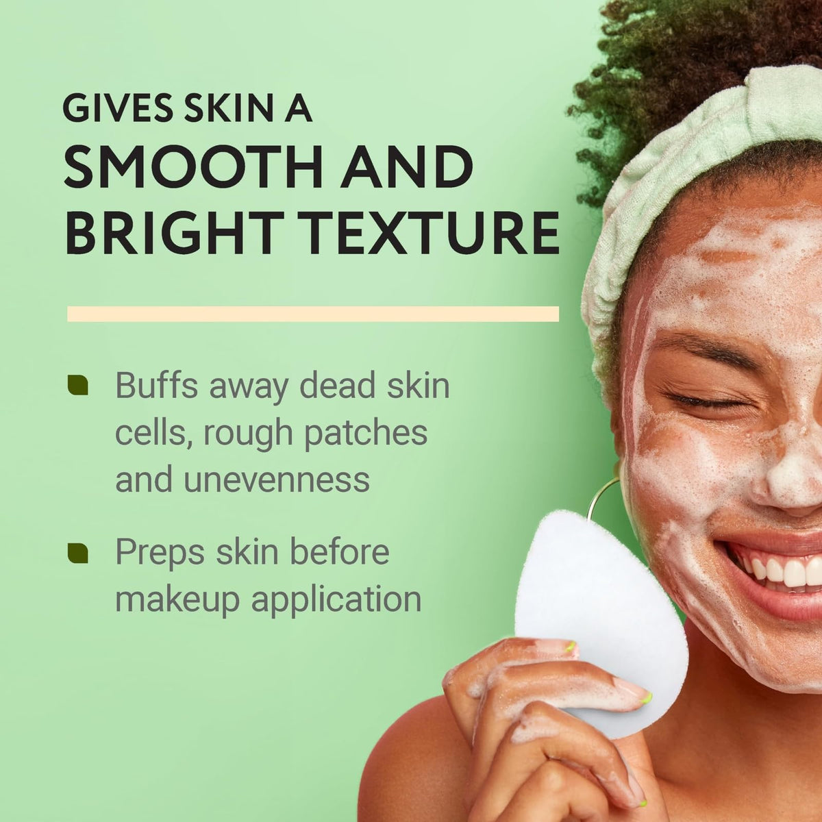 IMPRESA Facial Sponge - Daily Deep Cleansing Face Scrubber - Gentle Exfoliating Pads for Dead Skin Removal - Reusable Face Scrub Pads for Normal
