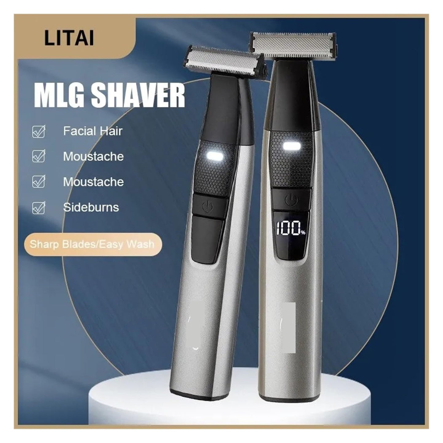 Razors Electric Shaver Portable Full Body Trimmer USB T-Blade LED Digital DisplayRazor for Men and Women Washable Razor(Regular Model) Beauty and Personal Care EWKYLSEM