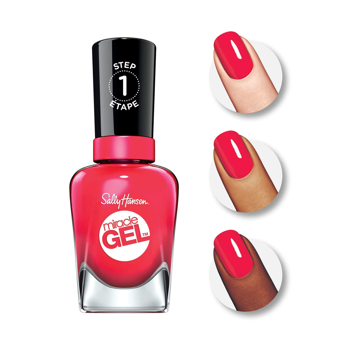 Sally Hansen Miracle Gel Nail Polish, Shade Scarlet Starlet 429 (Packaging May Vary)