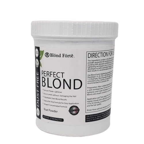 1.1 Pound Tub (17.6 Ounce) Perfect Blond Extra Strength Professional Hair Dye Toner Lightener Bleach - Made in Italy Beauty & Personal Care Blond Forte