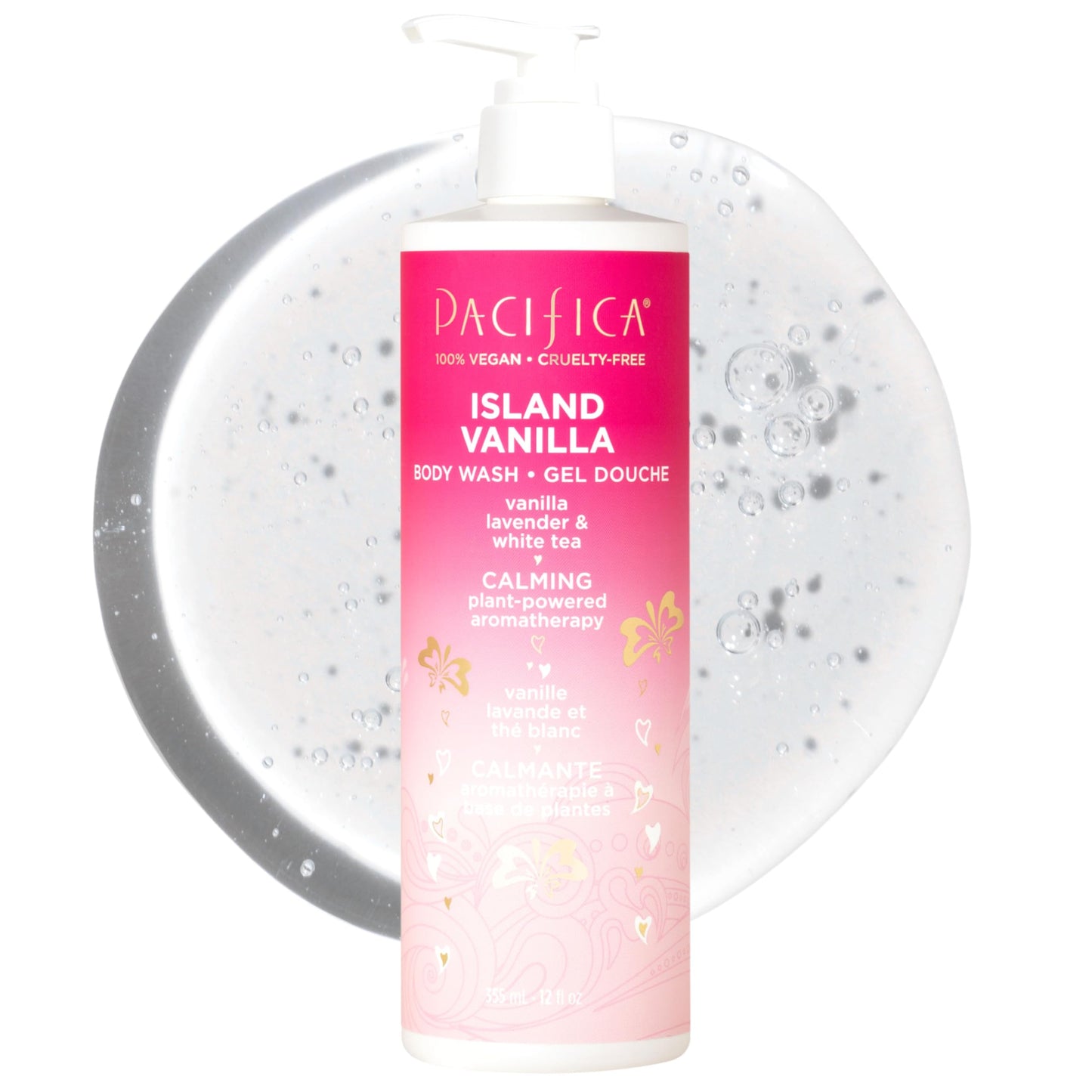Pacifica Island Vanilla Body Wash Aloe + Hyaluronic Acid, Daily Cleansing, Bath & Shower Gel, Essential Oils, Clean, Vegan + Cruelty & Paraben Free Beauty & Personal Care Pacifica
