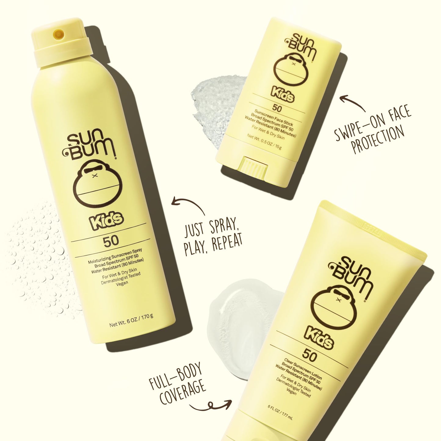 Sun Bum Kids SPF 50 Sunscreen Clear Body Spray - Broad Spectrum Water-Resistant with Vitamin E - Wet or Dry Skin Application - Hawaii 104 Act Beauty & Personal Care Sun Bum