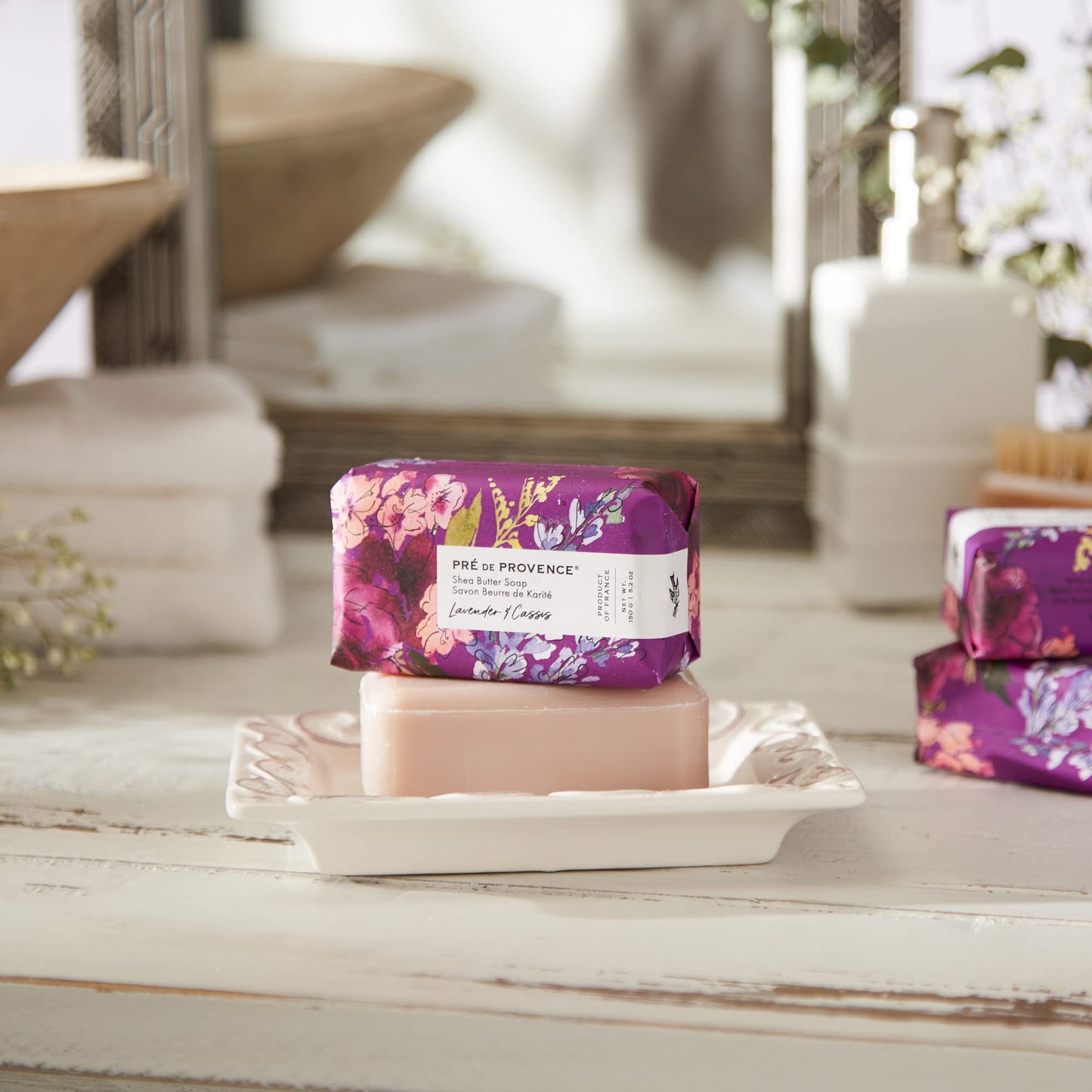 Pre de Provence Wrapped Artisanal Soap Bar, Organic Shea Butter Enriched, Natural French Skincare, Quad Milled for a Rich Smooth Lather, Lavender Beauty & Personal Care Pre de Provence