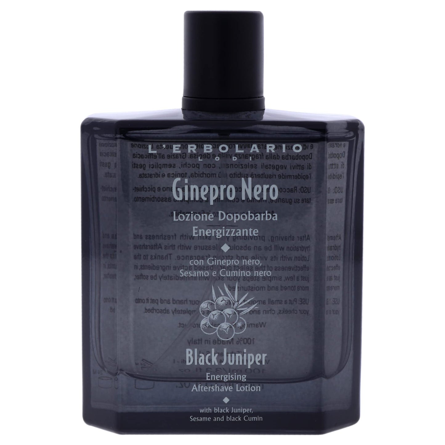 L'Erbolario Energizing After Shave Lotion - Hydrating Aftershave for Men for Soothed Face and Neck - Woody Post Shave Cream - Black Juniper - 3.3 oz Beauty and Personal Care L'Erbolario