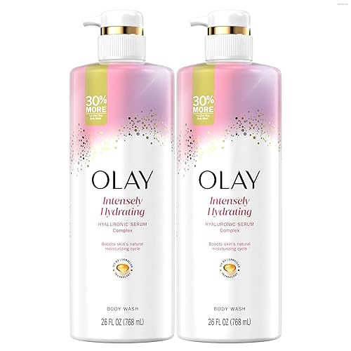 Olay Body Wash for Women, Intensely Hydrating, Hyaluronic Acid Serum Complex, Renews Moisture, Free of Parabens & Phthalates, Vitamin B3 Lameller Beauty & Personal Care Olay