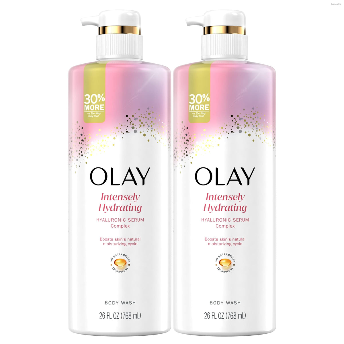 Olay Body Wash for Women, Intensely Hydrating, Hyaluronic Acid Serum Complex, Renews Moisture, Free of Parabens & Phthalates, Vitamin B3 Lameller Beauty & Personal Care Olay
