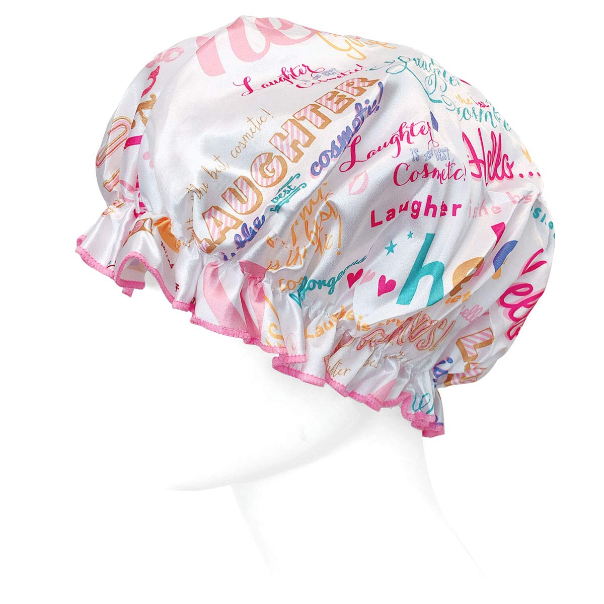 allydrew Reusable Women's Waterproof Shower Caps for Long Hair, Hello Laughter Beauty & Personal Care allydrew