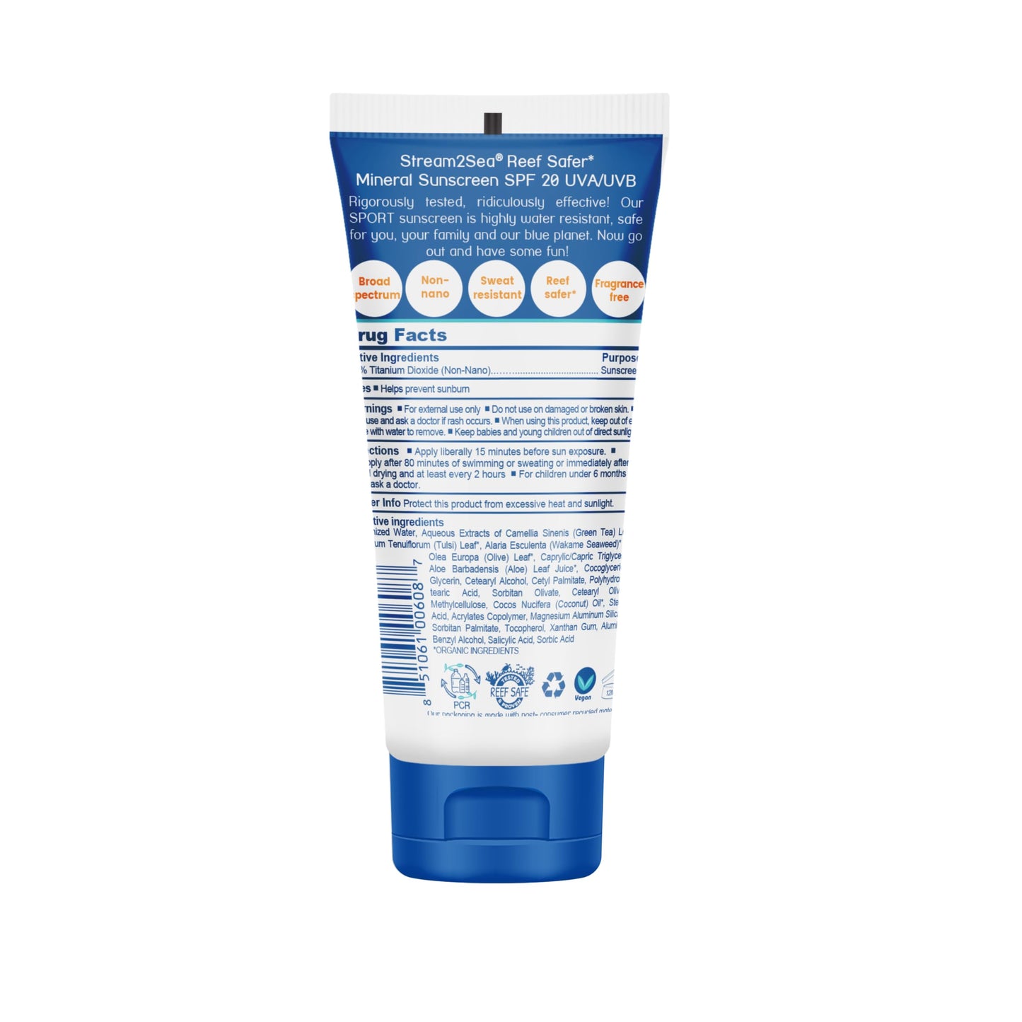 STREAM 2 SEA SPF 20 Mineral Sunscreen Biodegradable and Reef Safe, 1 Fl oz Pack of 3 Travel Size Paraben Free Non Greasy, Moisturizing Mineral Beauty & Personal Care STREAM 2 SEA