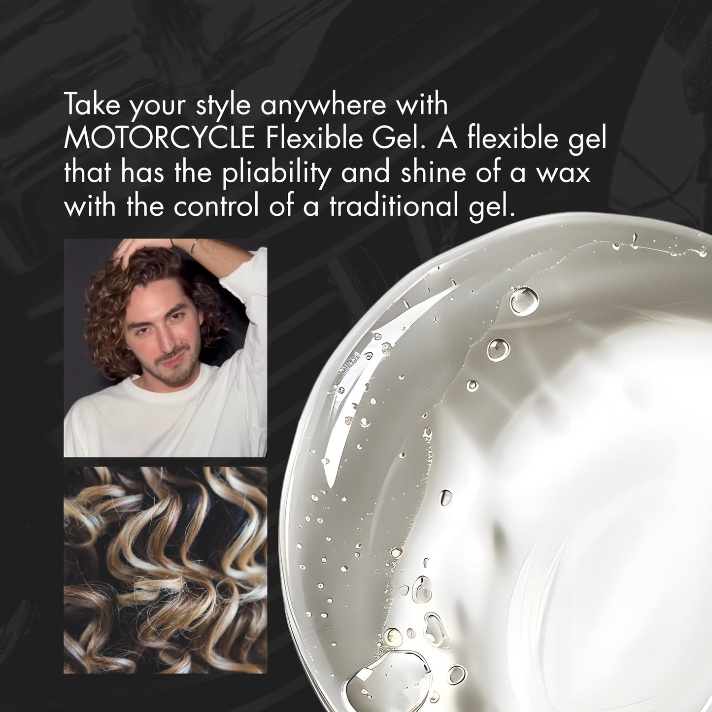 R+Co Motorcycle Flexible Gel - Hybrid Styling Gel with Flexible Hold & Wax-Like Shine - Heat Protectant, Volumizing Gel for Texture, Natural Finish Beauty & Personal Care R+Co